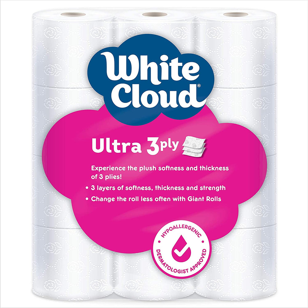 White Cloud Ultra Bathroom Tissue - 24 x 3ply - Quecan