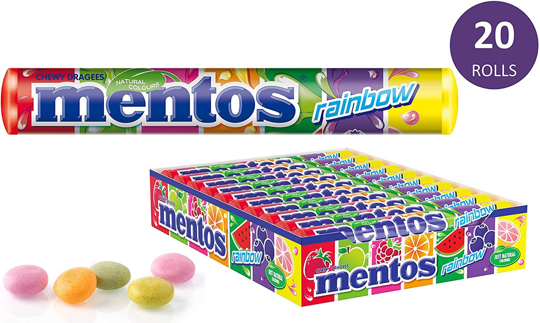 Mentos 20 Rolls - Rainbow - Quecan