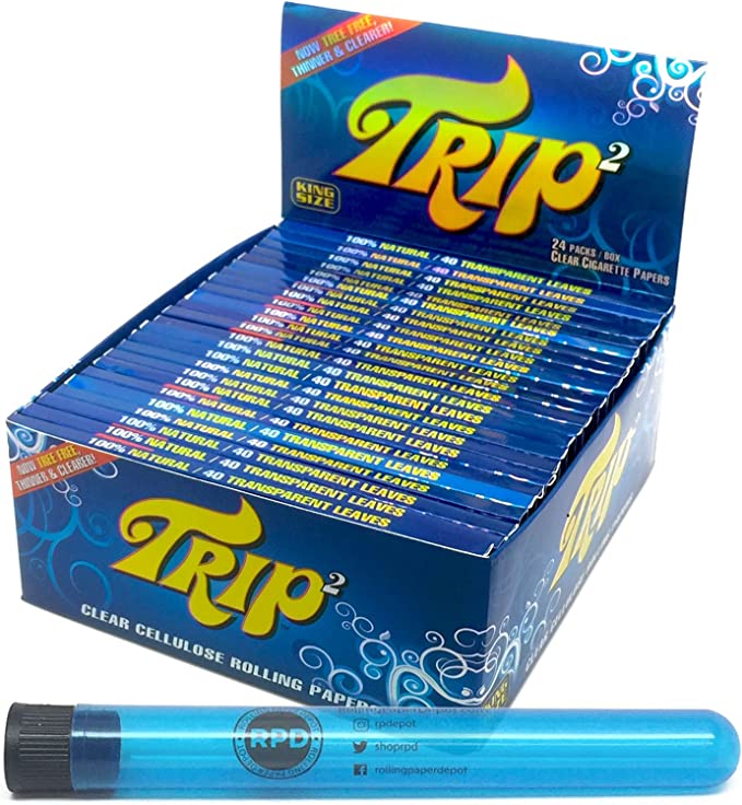 Trip - Clear Rolling Paper King Size (Pack of 24) - Quecan
