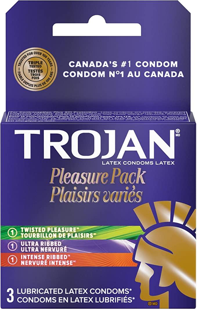 Trojan Condoms - Pleasure Pack (Pack of 6) - Quecan