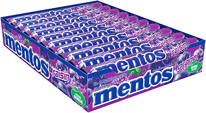 Mentos 20 Rolls - Grape - Quecan