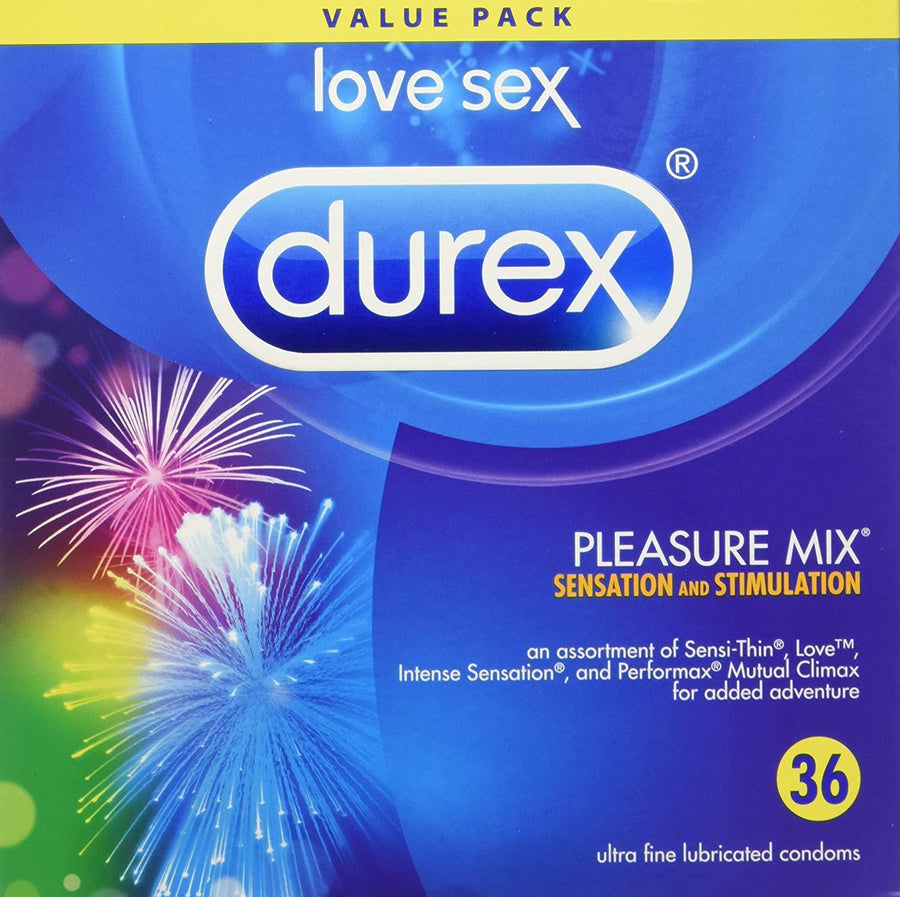 Durex Condoms Pleasure Mix (Pack of 36) - Quecan