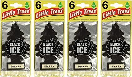 Little Trees Car Air Freshener (Pack of 24) Black Ice - Quecan