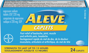 Aleve Caplets Naproxen Sodium Caplets USP 220MG 24ct (Box of 6) - Quecan