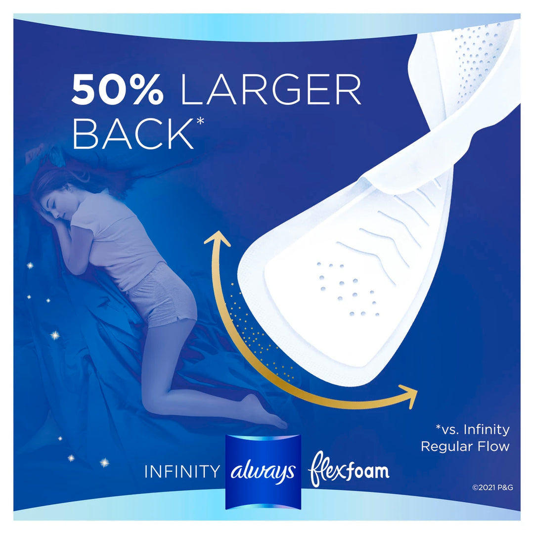 Always Infinity FlexFoam Pads for Women Size 4 Overnight - Shop