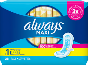 Always Maxi - Size 1 Regular W/O Flexi Wings (Pack of 28) - Quecan