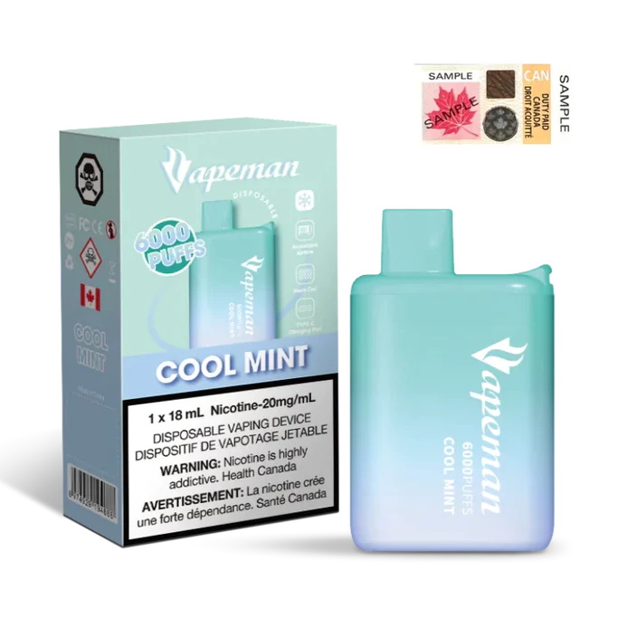 VAPEMAN 6000 Puffs Disposable Device - (20mg/ml) (STAMPED) - Quecan