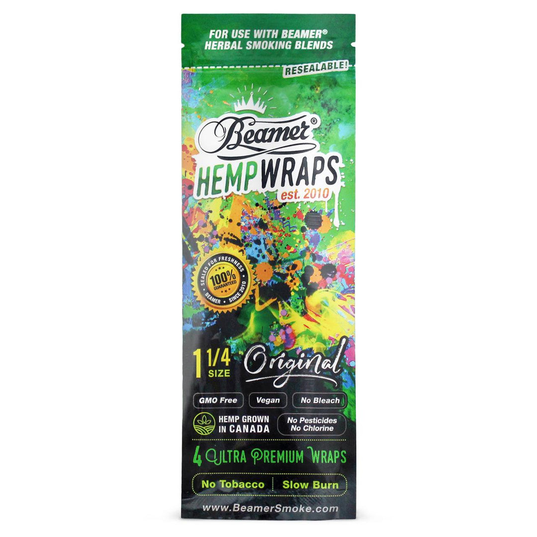 Beamer 1 1/4 Size Vegan 4 Hemp Wraps (Box of 25) - Quecan