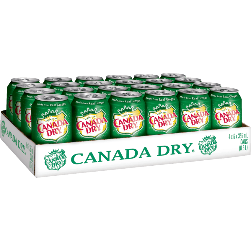Canada Dry Ginger Ale - Soft Drink (24 x 355ml) (Can Dep) - Quecan