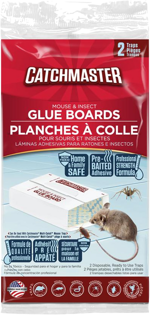 Catch master Mouse & Insect Glue Boards (2 Traps) - Quecan