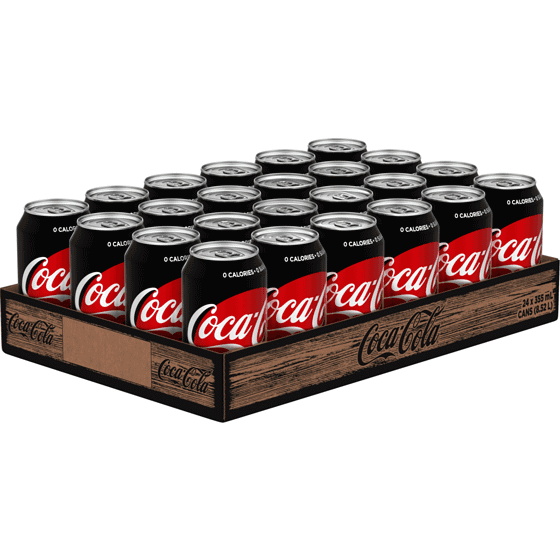 Coca-Cola Zero - Soft Drink (24 x 355ml) (Can Dep) - Quecan