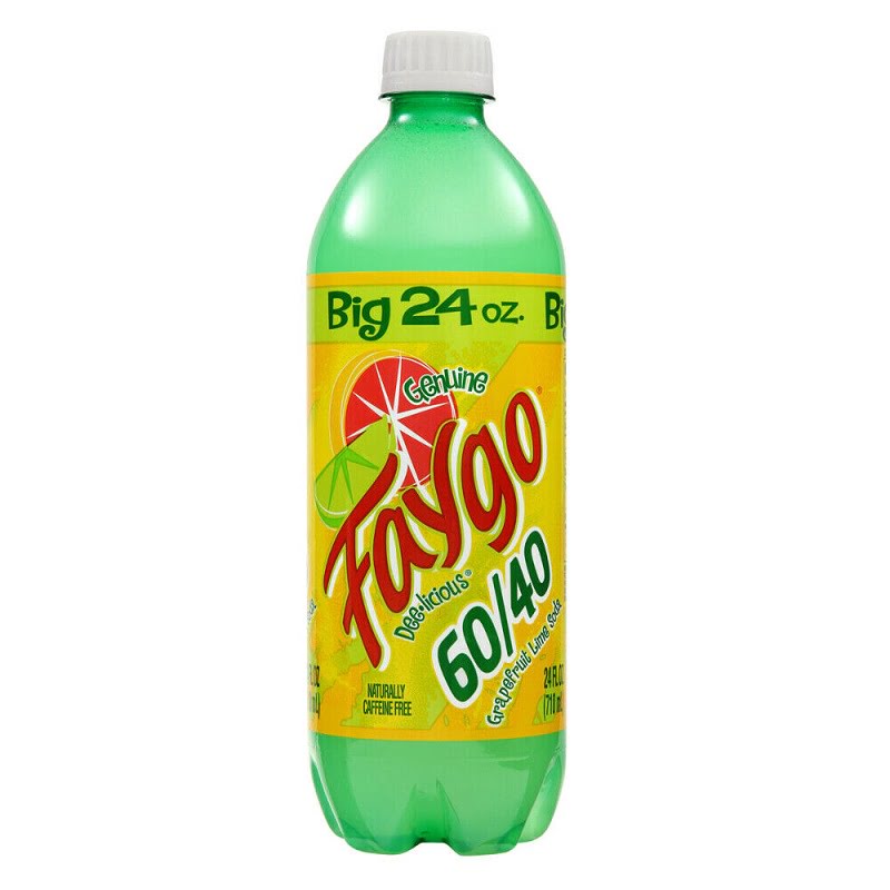 Faygo Soft Drink - Grapefruit Lime Soda pop (24 x 710ml) (Can Dep) - Quecan
