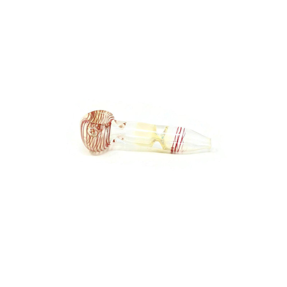 Transparent Lined Glass Hand Pipe - Quecan
