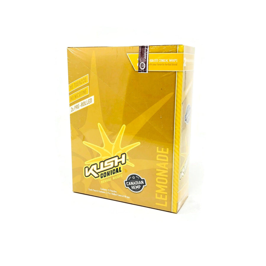 Kush - Conical Lemonade Herbal Wraps (Box of 15) - Quecan