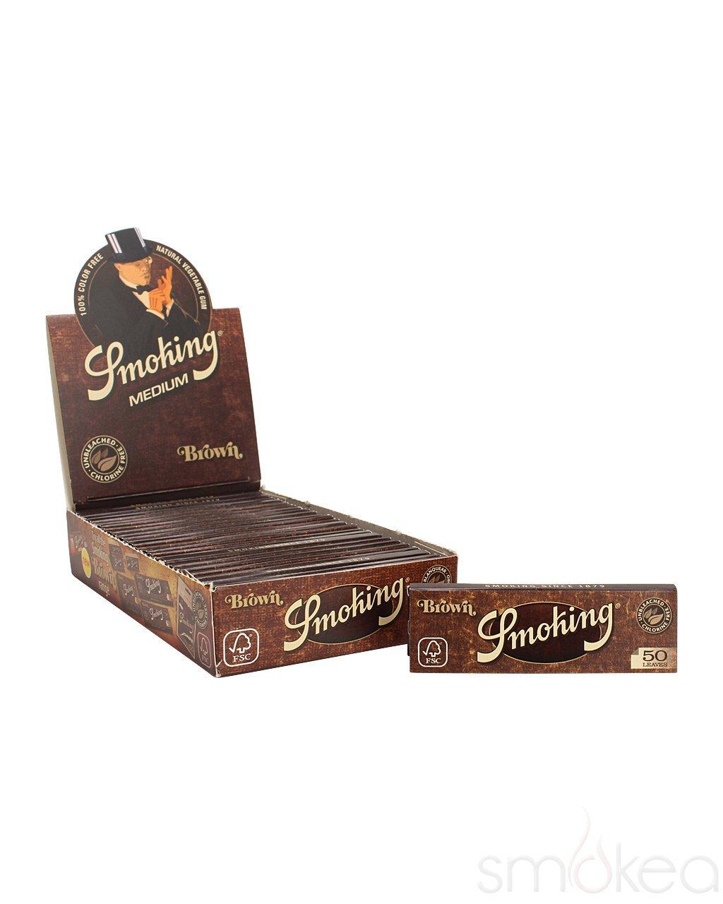 Smoking Brown Medium 1-1/4 - Rolling Paper (Box of 25) - Quecan