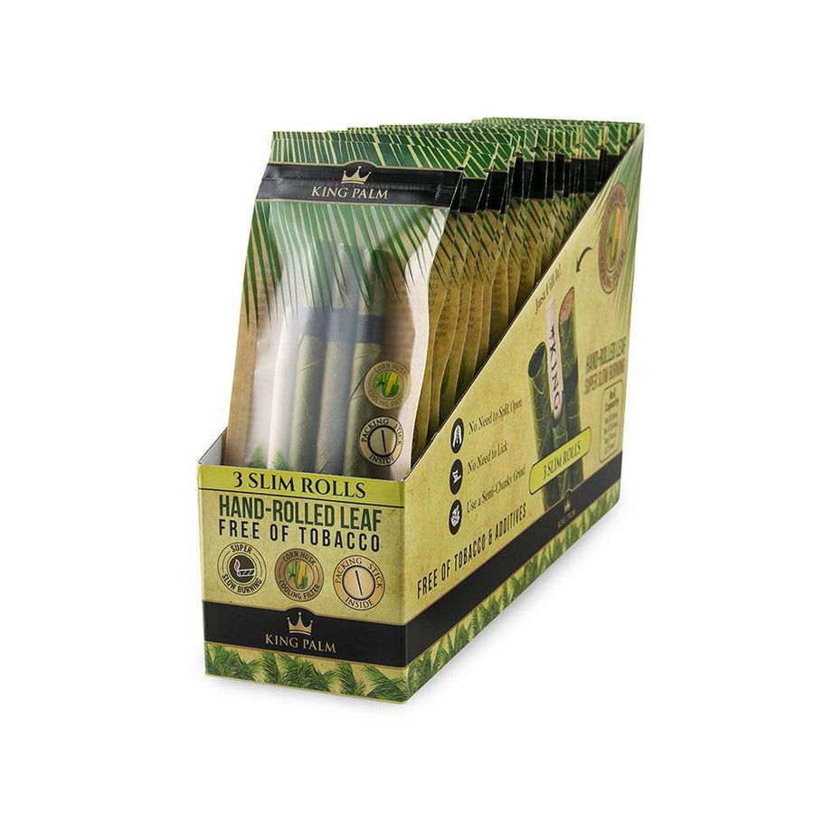 King Palm 3 Slim Rolls (Box of 24) - Quecan