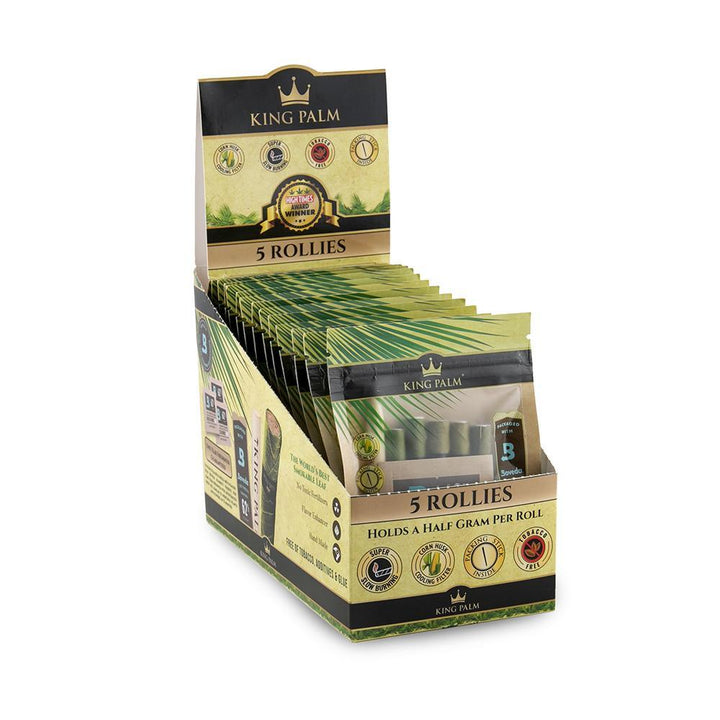 King Palm 5 Rollies w/ Boveda (Box of 15) - Quecan