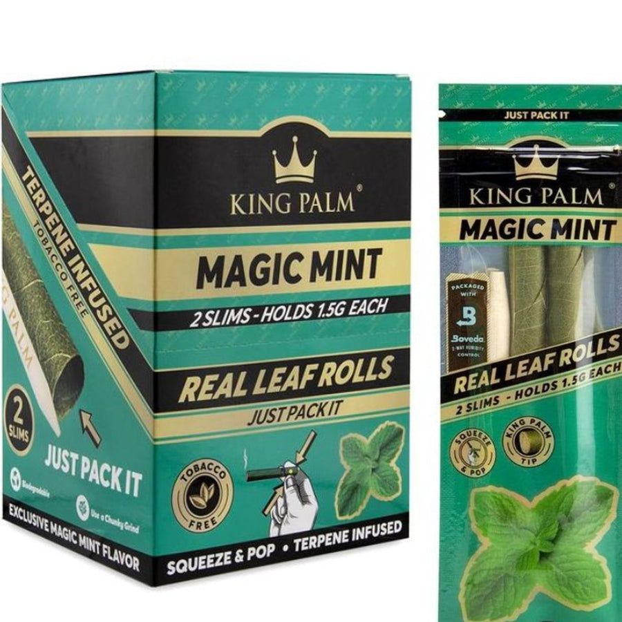 King Palm 2 Slim Rolls - Magic Mint (Pack of 20) - Quecan
