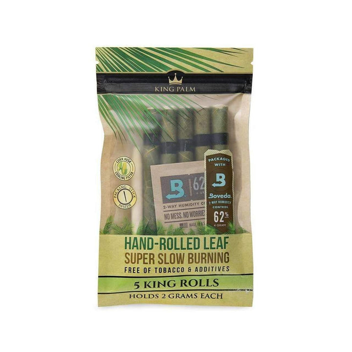 King Palm 5 King Size Rolls w/ Boveda (Box of 15) - Quecan