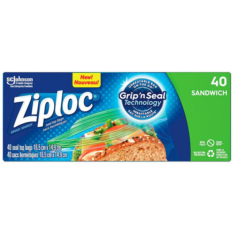 Ziploc Easy Open Tabs Sandwich Bags (Box of 40) - Quecan