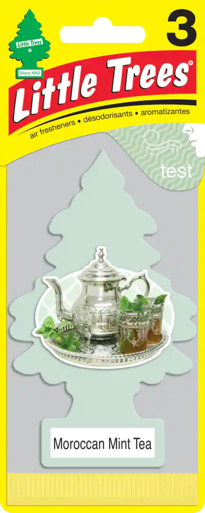 Little Trees Car Air Freshener (Pack of 24)  Moroccan Mint Tea - Quecan