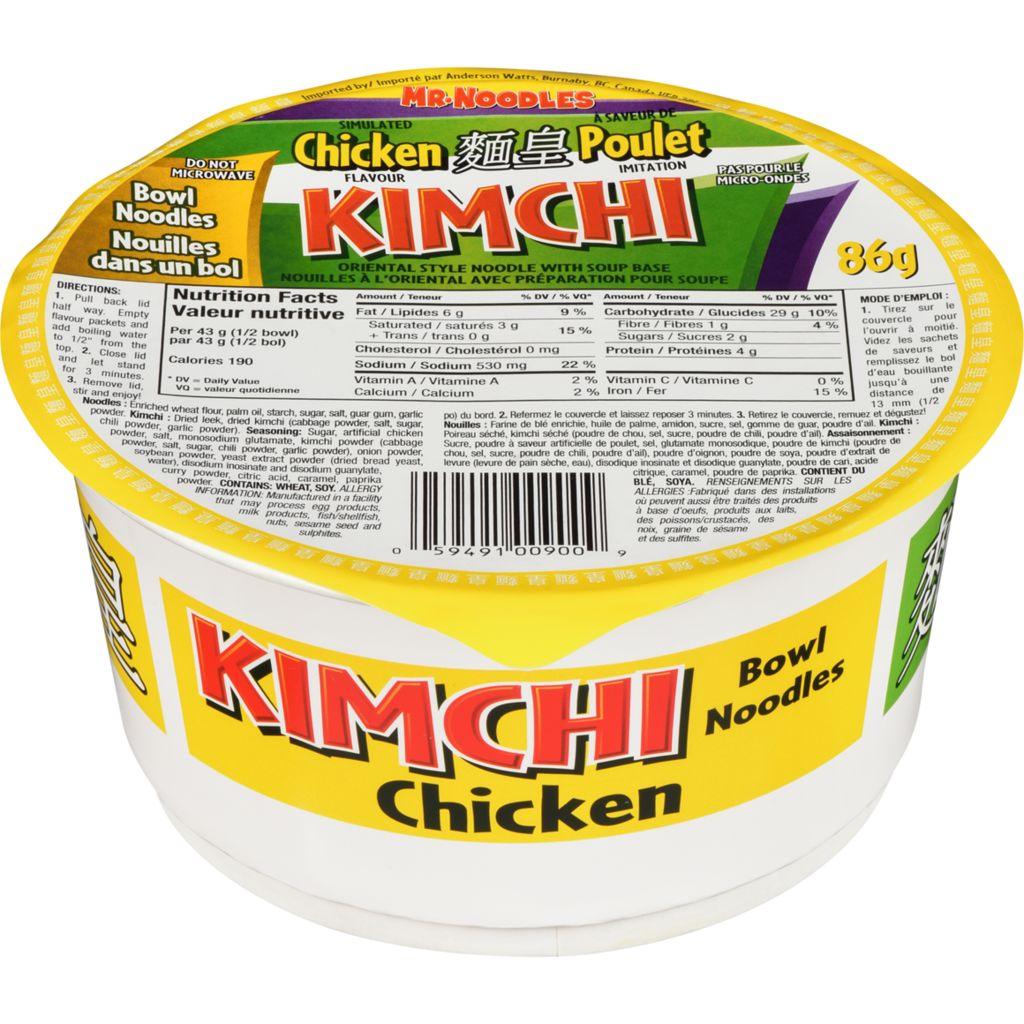 Mr. Noodles Kimchi - Chicken (12 x 85g) - Quecan