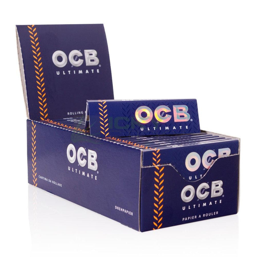 OCB Ultimate 1 1/4 + Filters Rolling Paper (Box of 24 Booklets, 50 Filters) - Quecan