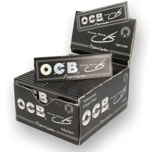 OCB Premium King Size Rolling Paper (Box of 50 Booklets) - Quecan