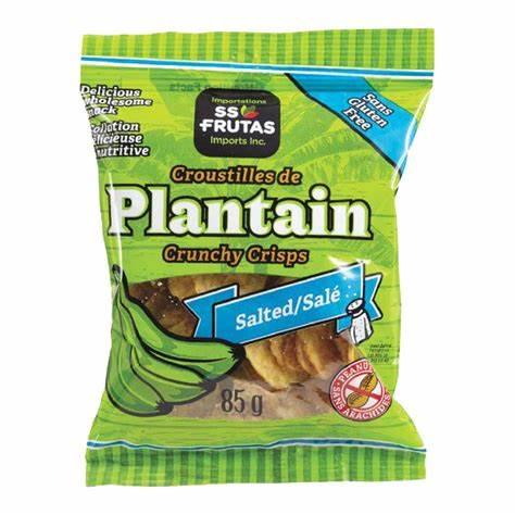 Plantain Crunchy Crisps Chips - Salted (50 x 85g) - Quecan