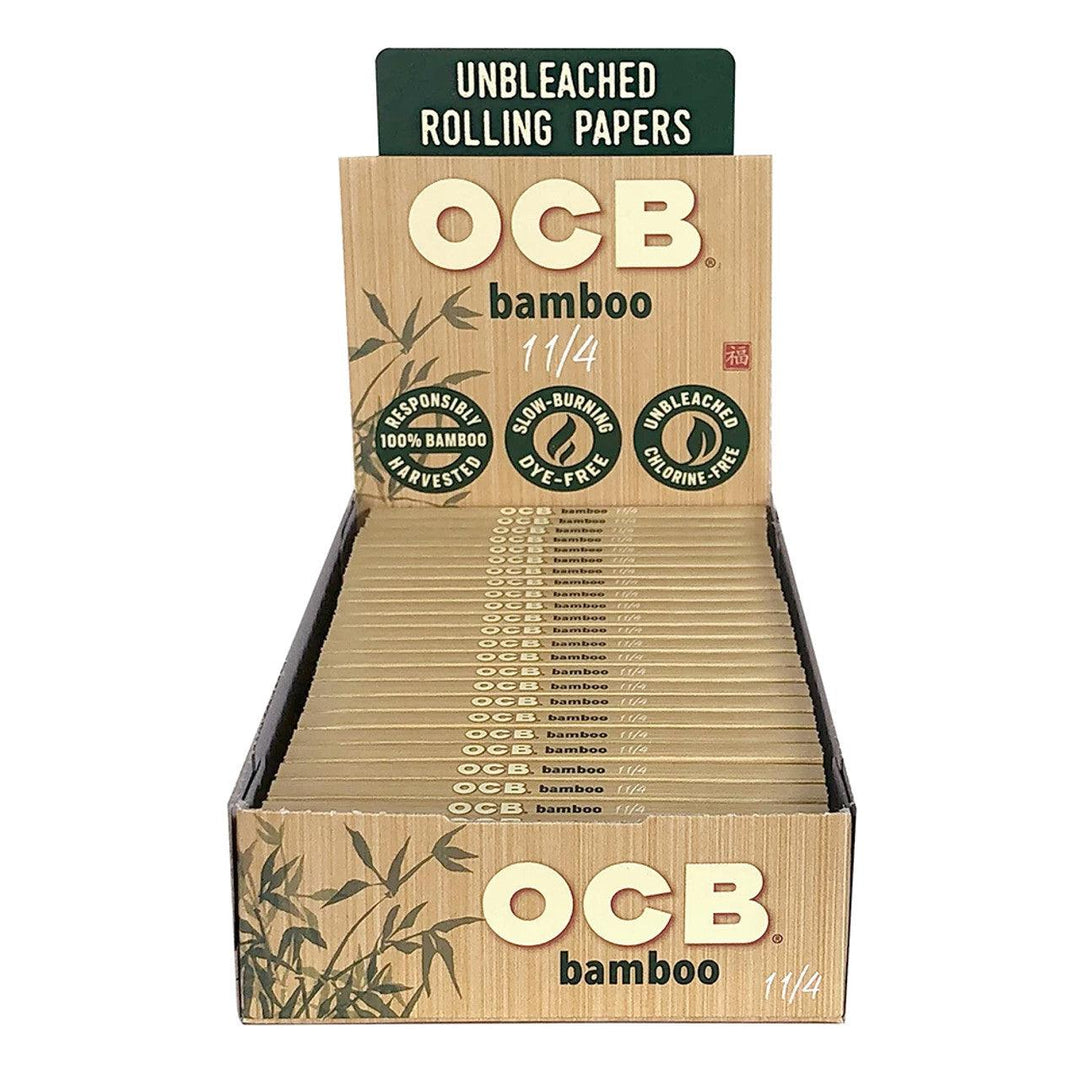 OCB Bamboo  1 1/4 Rolling Paper (Box of 25 Booklets) - Quecan