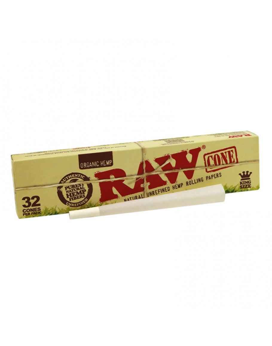 Raw Organic King Size Cones (Pack of 32 Cones) - Quecan