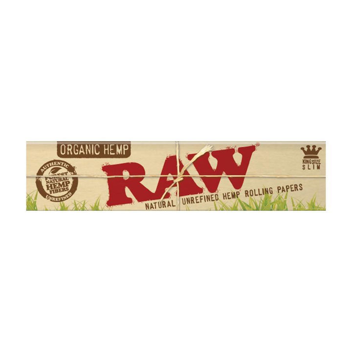Raw Organic Hemp King Size Slim Rolling Paper (Box of 50 Booklets) - Quecan