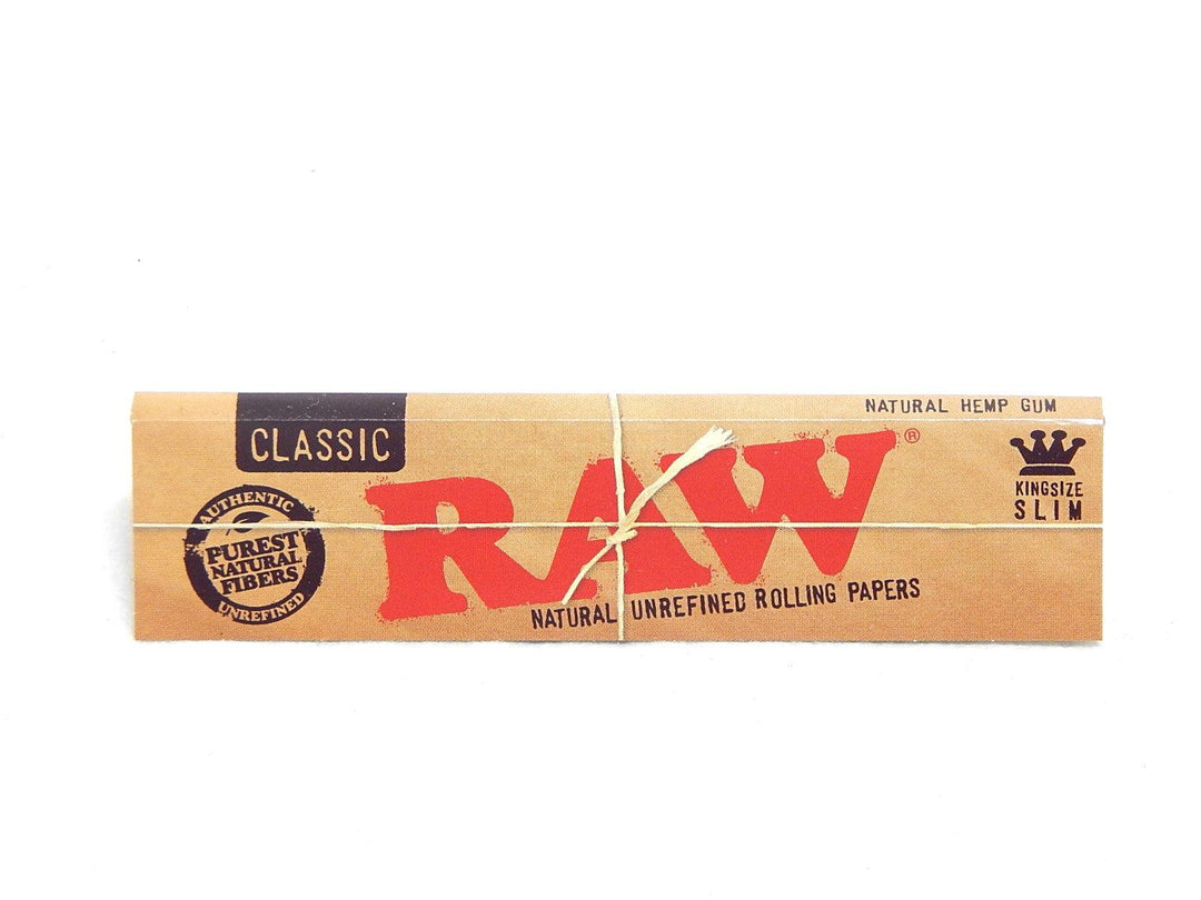 Raw Classic King Size Slim Rolling Paper (Box of 50 Booklets) - Quecan