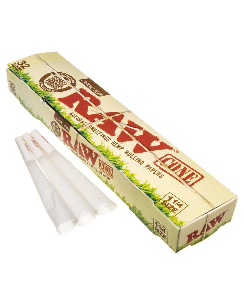 Raw Organic 1 1/4 Cones (Pack of 32 Cones) - Quecan