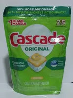 Cascade Original Lemon Scent Actionpacs Dishwasher (Pack of 25) - Quecan