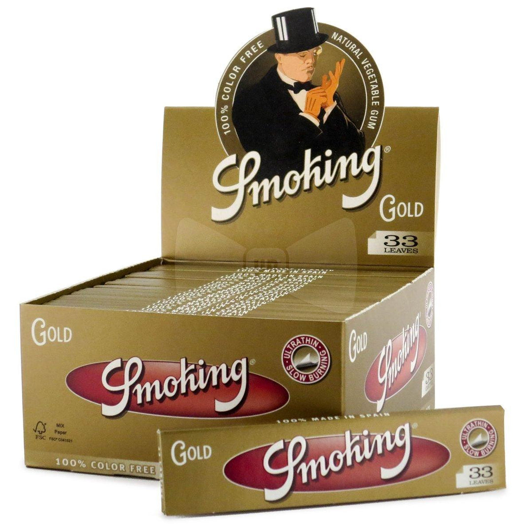 Smoking Gold Slim King Size - Rolling Paper (Box of 50) - Quecan