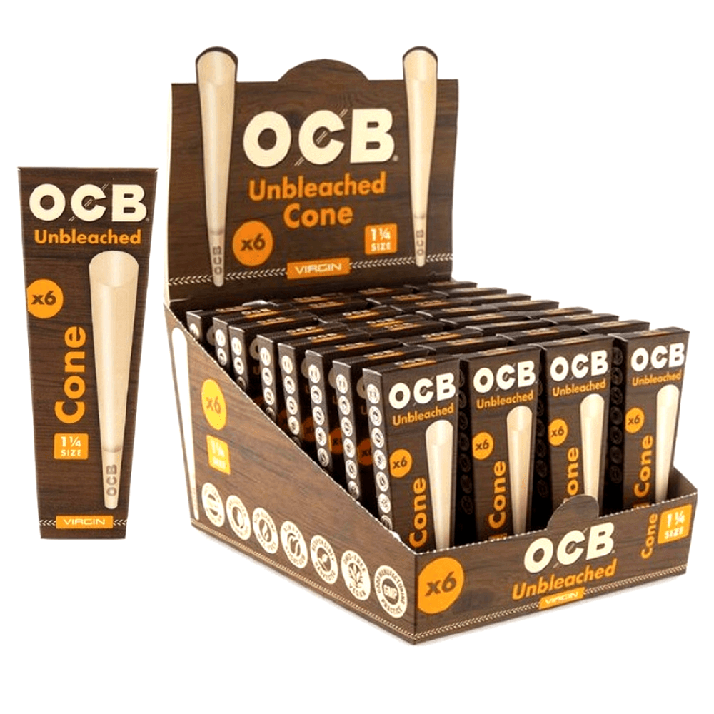 OCB - Unbleached 1 1/4 Size Cone (32 X 6) - Quecan