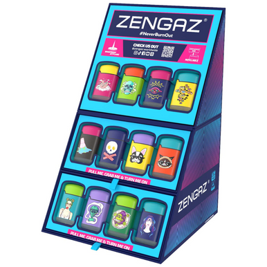 Zengaz Mega (ZL-3)Jet Rubberized Cube Lighters (Box of 48) - Quecan
