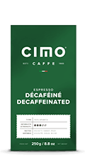Cimo Espresso Ground Coffee - Decaffeinated (250g) - Quecan