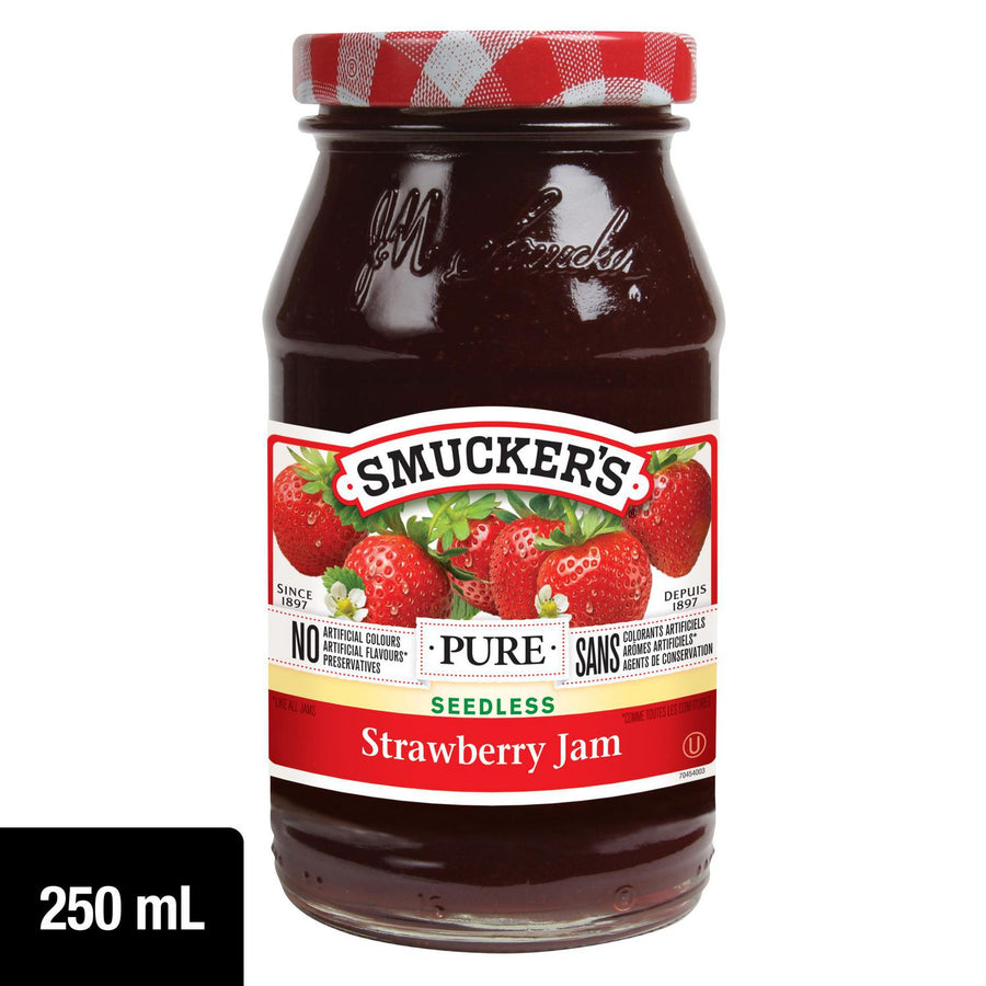 Smucker's Pure Strawberry Jam 250Ml - Quecan