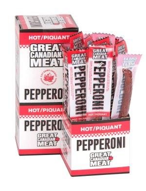 Great Canadian Meat - Pepperoni Hot (18 x 22g) - Quecan