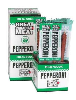 Great Canadian Meat - Pepperoni Mild (18 x 22g) - Quecan