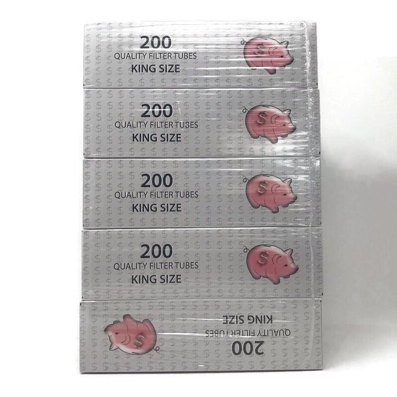 Piggy King Size Cigarette Tube Filters (Box of 5) - Quecan