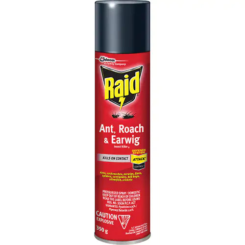 Earwig Bug Control Raid Ant, Roach & Earwig Bug Killer Pressurized Spray (350g)– Quecan ...