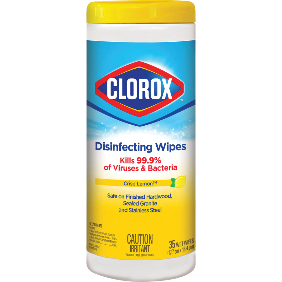 Clorox Disinfecting Wipes - (Box of 35) Crisp Lemon - Quecan