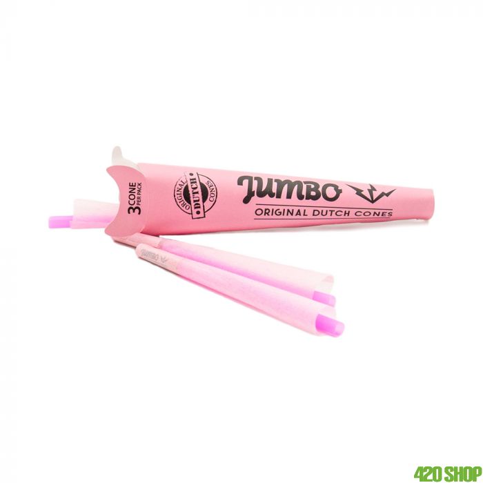 Jumbo Cones 1 1/4 Pink (32 packs/box) - Quecan