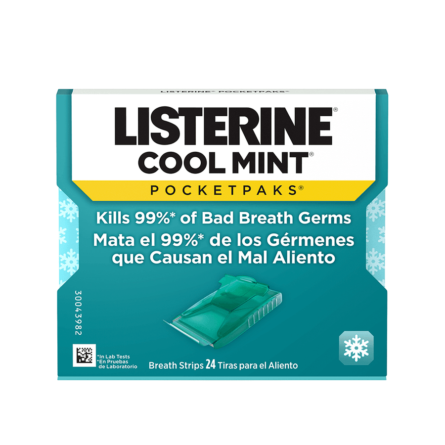 Listerine Pocket Paks - Cool Mint (Pack of 24) - Quecan
