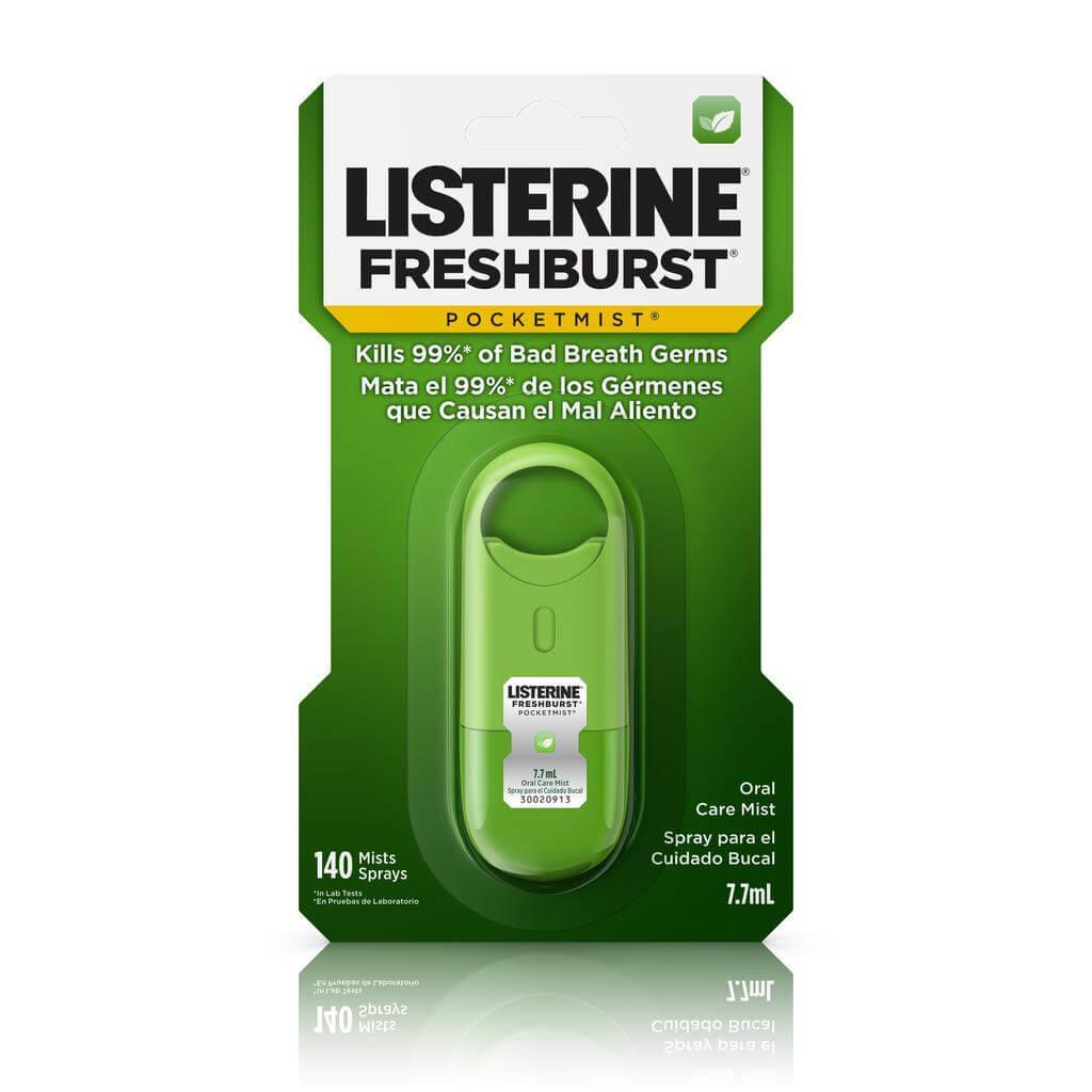 Listerine Pocket Mist - Fresh Brust 7.7ml  (Pack of 6) - Quecan