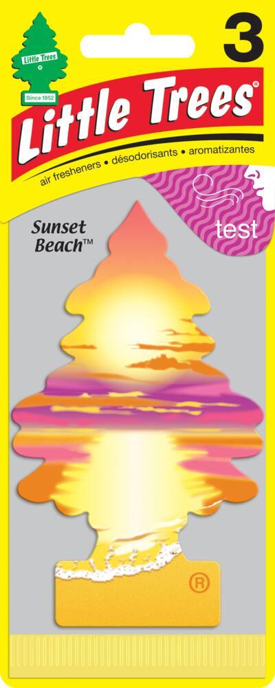 Little Trees Car Air Freshener (Pack of 24)  Sunset Beach - Quecan