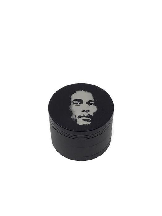 Grinder 4-Part Diamond Teeth Bob Marley Black - Quecan